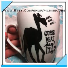 Hump Day Coffee Mug- Hand-painted Coffee Cup- Hump DAY- Guess what day ...