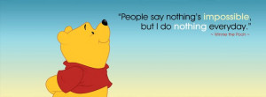 ... , but I do nothing everyday - Facebook cover - Winnie the pooh