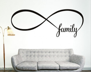 ... Family Bedroom Home Decor Infinity Loop Wall Quote Vinyl Lettering