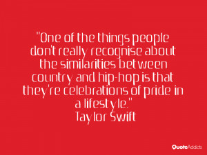 One of the things people don't really recognise about the similarities ...