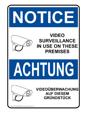 Cctv Camera Surveillance Signs
