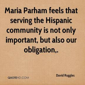 Maria Parham feels that serving the Hispanic community is not only ...
