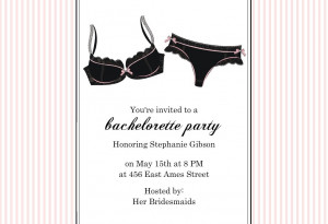 Soft pink bachelorette party invitation by PurpleTrail.com.
