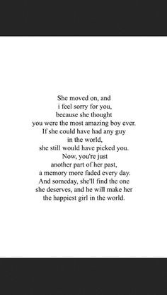 feel the least bit sorry for him. Eventually you get tired of being ...