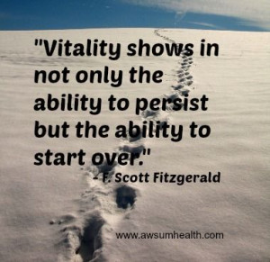 Scott Fitzgerald on vitality