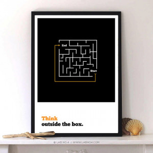 out of the box, Inspirational Motivational corporate startup quote ...