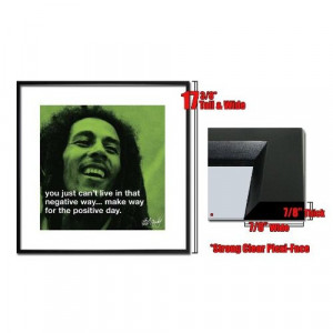 Framed Bob Marley Quote Positive Day Rasta Art FrSs051