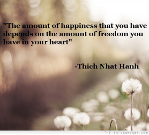 ... On The Amount Of Freedom You Have In Your Heart - Thich Nhat Hanh