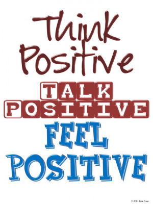 Free Think Positive Poster