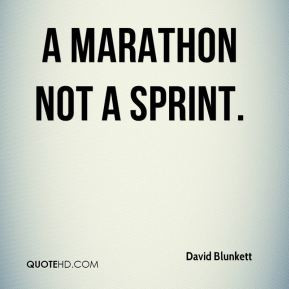 David Blunkett - a marathon not a sprint.