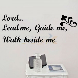Quote-Lead-me-guide-me-home-decoration-wall-stickers-DIY-art-removable ...