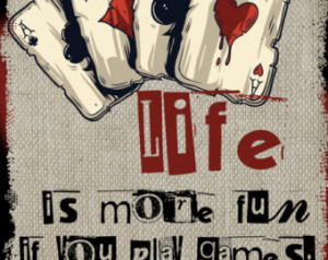 Wall Art Print -Gambling Quotes-Car ds-Chance-Play Games-Bingo!-Casino ...