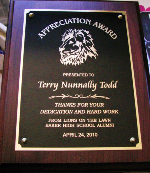 Appreciation Award Plaque Wording