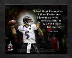 ... Flacco Baltimore Ravens Super Bowl XLVII Pro Quotes Framed 11x14 Photo