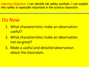 Science Lab Safety - PowerPoint