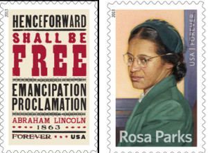 The Rosa Parks Forever Stamp is one of three Civil Rights stamps that ...
