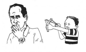 young Charles Portis aims at his adult self. Illustration by Nathan ...