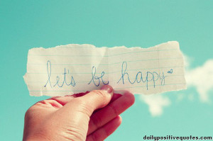 let's be happy