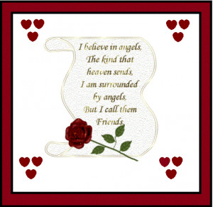 Angels Friends Printable Quotes Greeting Card