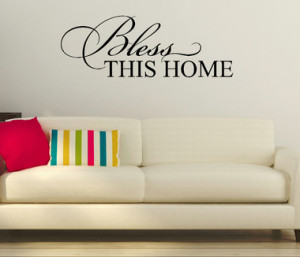 Home Home Sayings Bless This Home Entryway Wall Decal Quote
