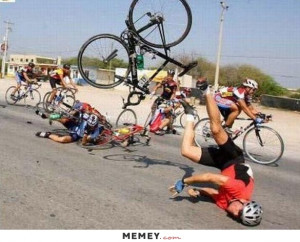 funny bicycle crash face plant
