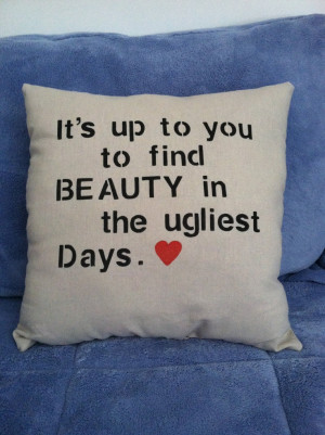 Beauty Quote Pillow.