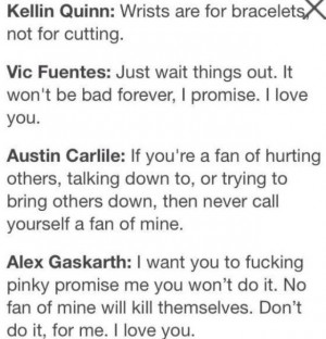 Vic Fuentes Self Harm Quotes