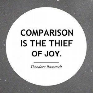 ... quote comparison is the thief of joy often this quote is attributed to