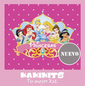 kit imprimible princesas disney candy bar invitaciones deco 9159