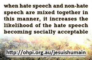 Mixing hate and non-hate speech
