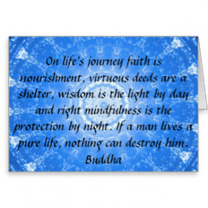 Buddha inspirational QUOTE life's journey faith Greeting Card