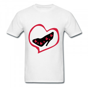 Neck Boy Tee Heart high heel shoes Personalize Funny Quote Tee ...