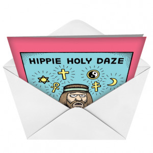 Hippie Holy Daze Unique Adult Humor Happy Holidays Greeting Card ...