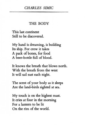 The Body, Charles Simic