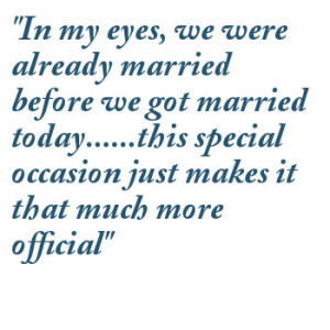 JUST MARRIED QUOTES