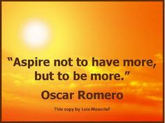 Oscar Romero quote on Aspire....