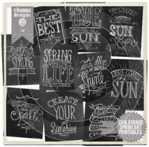 Spring Chalkboard Art Quotes My new chalk art workshop is