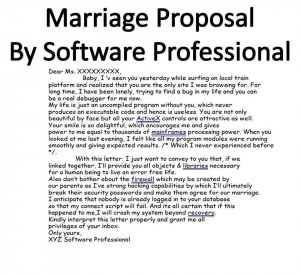 Marriage Proposal by a Software Professional | 24x7 Fun Online