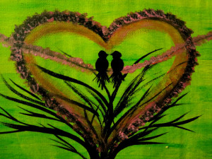 Love birds Wedding Spring is here! Heart shape Lovers gift Love Flower ...