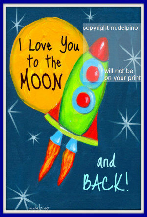 Rocket Ship galaxy Space ship I Love You to the Moon and Back nursery ...