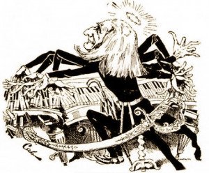 Caricatura De La época Franz Liszt Al Piano picture
