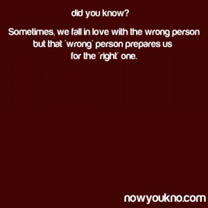 Sometimes, we fall in love with the wrong person but that 'wrong ...