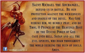 Prayer To St. Michael The Archangel