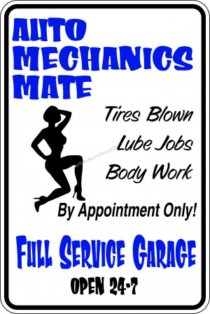 auto mechanics sign car stickers decals