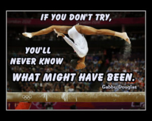 Poster Gabby Douglas Cha mpion Gymnast Photo Quote Wall Art Print ...
