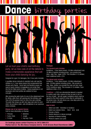 Dance birthday parties by lindahy