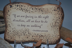 Buddhist Proverb Inspirational Quote Ceramic Plaque - Sepia