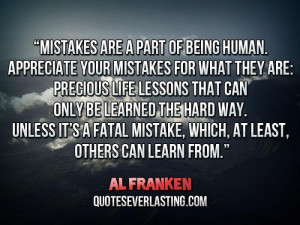 mistakes are a part of being human appreciate your mistakes for what ...