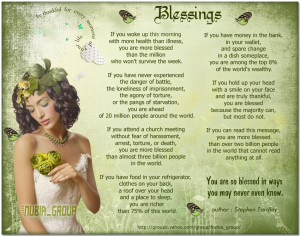 Blessings poem by Stephen Eardley