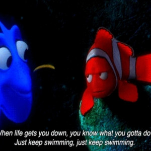 Dory Tries Cheering Marlin Up With a Keep Swimming Speech In Finding ...